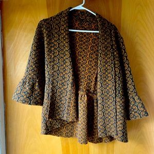 Stylish handmade blazer cropped sleeves with flare